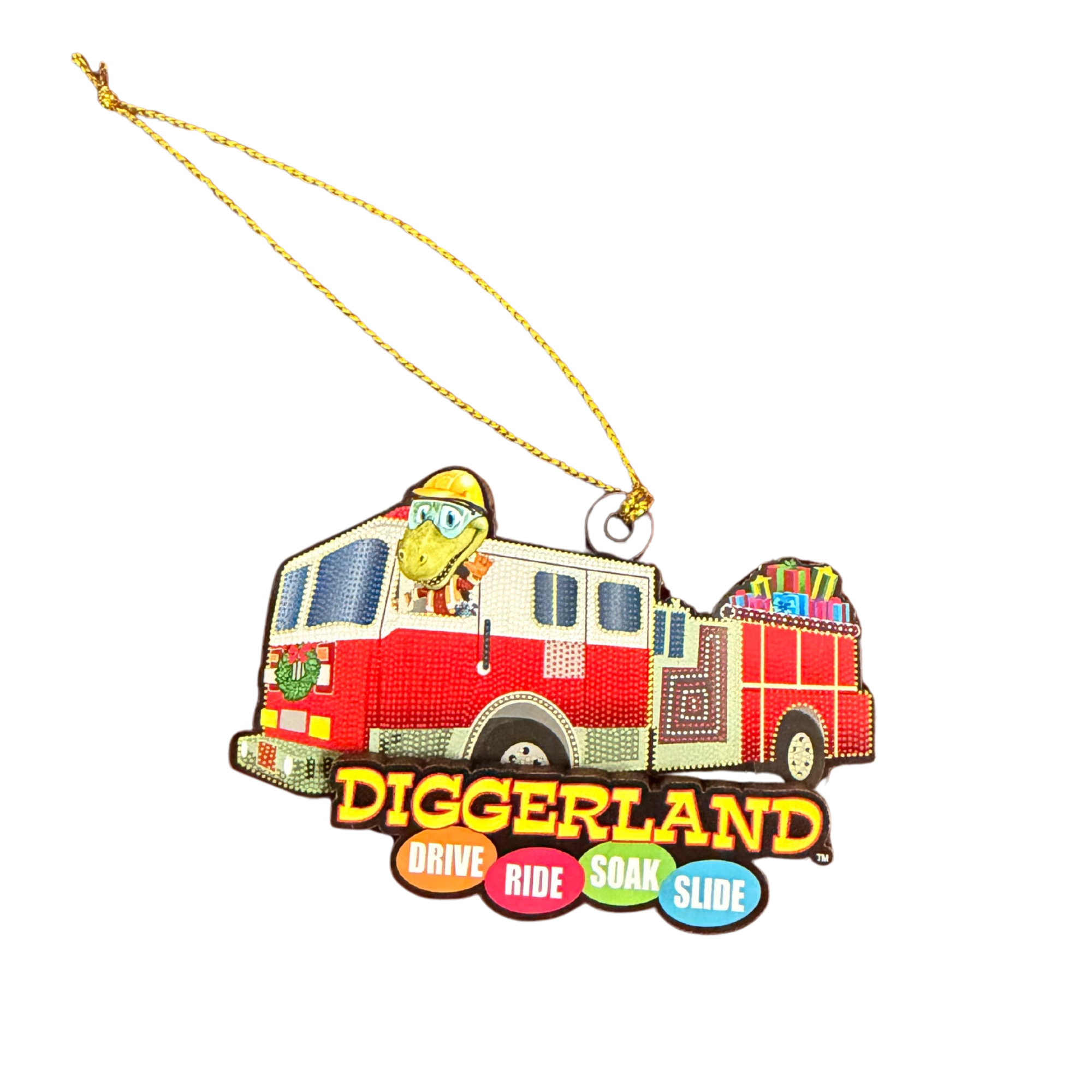 Diggerland Tree Ornament Firetruck 1 Diggerland Tree Ornament Firetruck