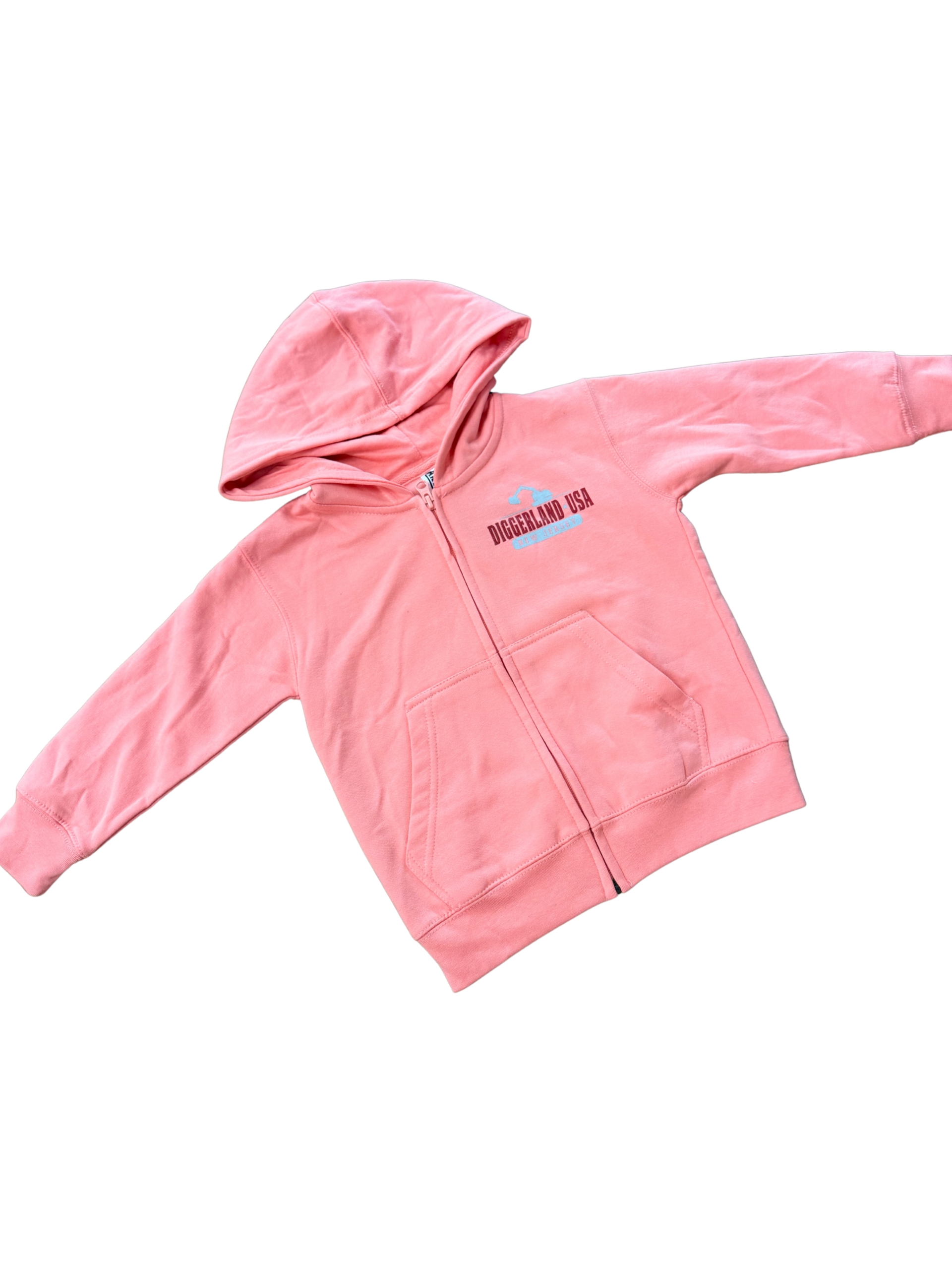 Diggerland Pink Toddler Hoodie 1 Diggerland Pink Toddler Hoodie