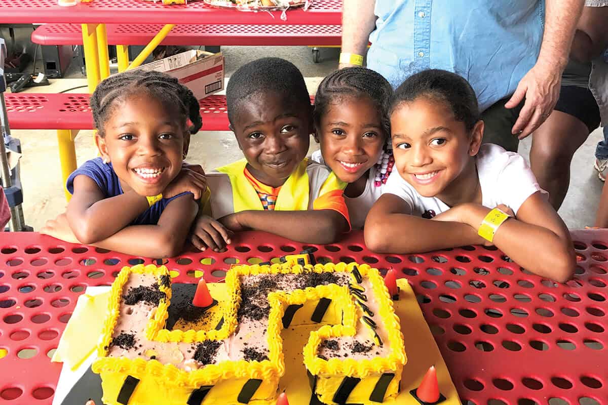 Diggerland USA - Homepage 3 boys and girls construction birthday party landscape