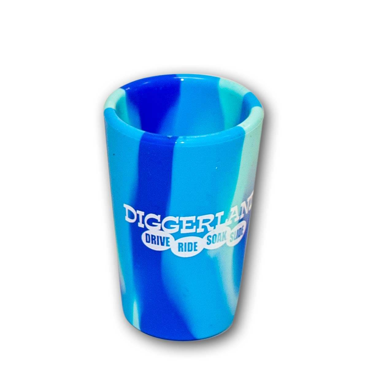 Diggerland Artic Blue Tie Dye Shot Glass - Diggerland USA
